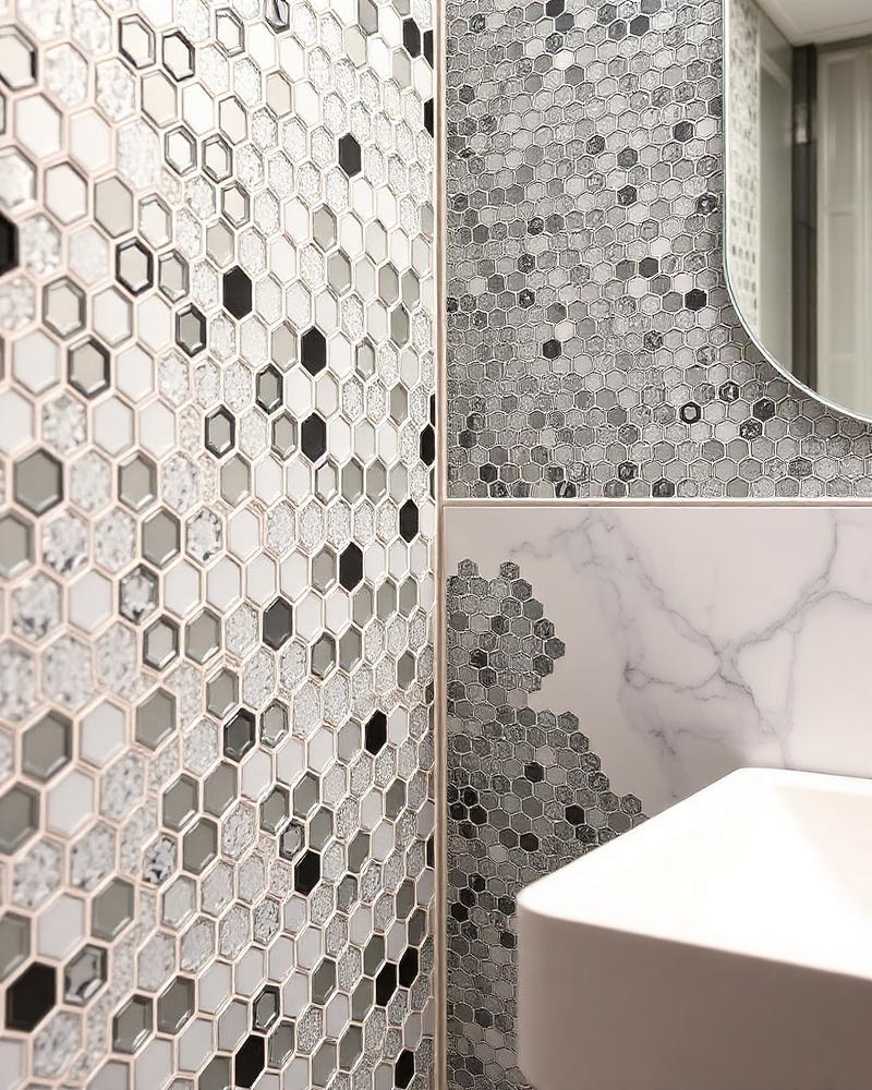 Mosaic Tiles shown in a modern interior setting